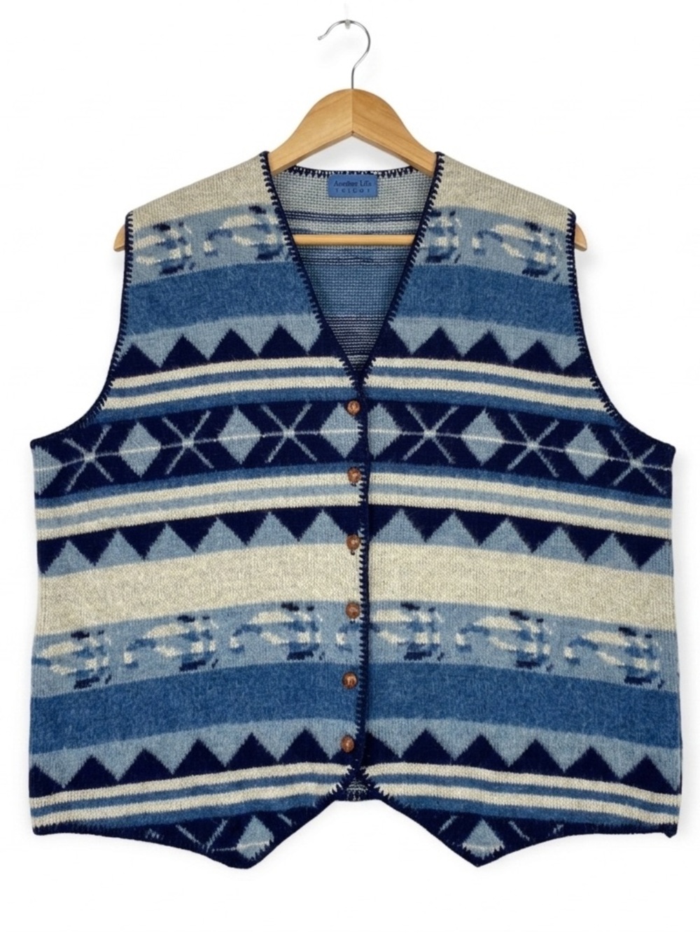 Southwest Sweater Vest XXL Blue